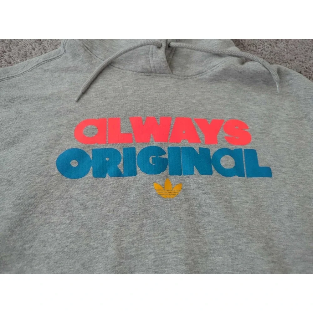 Adidas Hoodie Mens M Gray Long Sleeve Sweatshirt 